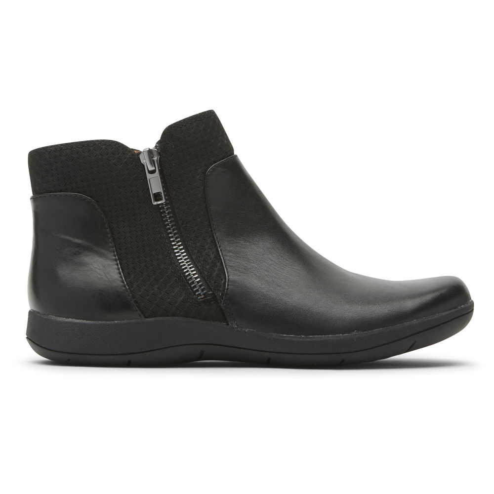 Botas Rockport Mujer Mexico - Tessie Zipper Negros - YIKNU0587